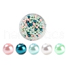 300Pcs Baking Painted Pearlized Glass Pearl Round Beads HY-FS0001-04-1