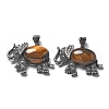 Natural Tiger Eye Pendant G-H083-02AS-08-1