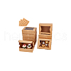BENECREAT 20Pcs Rectangle Kraft Paper Storage Gift Boxes with Clear Visible Window CON-BC0007-42-1-7