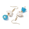 Shell Glass Dangle Earrings EJEW-MZ00424-02-4