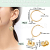 Beebeecraft 16Pcs Brass Ring Stud Earring Findings KK-BBC0011-99-2