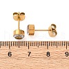 304 Stainless Steel Clear Cubic Zirconia Stud Earrings EJEW-Q044-07G-3