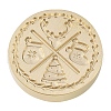 Christmas Series Wax Seal Brass Stamp Head AJEW-M037-01G-28-2