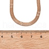 4MM 304 Stainless Steel Flower Herringbone Chain Necklaces for Women NJEW-B131-08RG-5