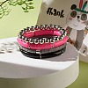 Synthetic Hematite & Polymer Clay Heishi Beads Stretch Bracelets Set BJEW-JB07446-3