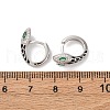 925 Sterling Silver Cubic Zirconia Hoop Earrings EJEW-F368-02P-5