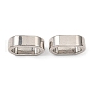 Non-Tarnish 303 Stainless Steel Slide Charms/Slider Beads STAS-D061-03E-P-1