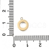 304 Stainless Steel Pave Natural White Shell Ring Charms STAS-R159-18G-3