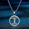 Stainless Steel Couple Tree of Life Pendant Box Chain Necklaces PW-WG08693-02-2