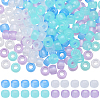 SUNNYCLUE 800Pcs 4 Colors Transparent & Luminous Plastic Beads KY-SC0001-88-1