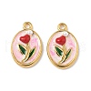 304 Stainless Steel Enamel Pendants STAS-U057-03G-01-1