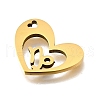 201 Stainless Steel Pendants STAS-A116-01G-10-2