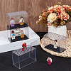 Rectangle Plastic Minifigure Display Case with Black Base ODIS-WH0004-14-5