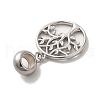 304 Stainless Steel European Dangle Charms STAS-G308-28P-2
