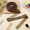 24M Polyester Flower Jacquard Ribbons OCOR-WH0045-22B-4