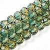 Baking Paint Transparent Glass Beads Strands X-DGLA-A035-T8mm-A08-1