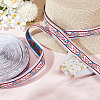 AHADERMAKER 11 Yards Polycotton(Polyester Cotton) Embroidery Flower Ribbon OCOR-GA0001-98B-5