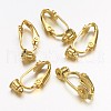 Brass Clip-on Earring Converters Findings X-KK-Q115-G-4