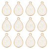 GOMAKERER 12Pcs Brass Resin Imitation Opal Pendants KK-GO0001-69-1