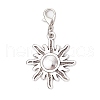 Tibetan Style Alloy Pendants with Iron Open Jump Rings and Zinc Alloy Lobster Claw Clasps Decorations HJEW-JM03038-4