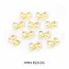 Electroplated Bowknot Resin Cabochons MRMJ-R128-16G-2