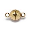Rack Plating Brass Magnetic Clasps with Loops KK-F801-02A-G-2