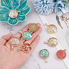   8Pcs 4 Styles Natural & Synthetic Mixed Gemstone Pendants G-PH0002-39G-3