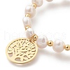 Mother's Day Jewellery 304 Stainless Steel Stretch Charm Bracelets BJEW-O181-07G-1-3
