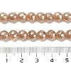 Electroplated Natural Quartz Round Beads Strands G-L598-A02-01A-5