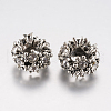 Tibetan Style Alloy Rhinestone European Beads PALLOY-F200-04B-1
