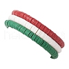 3Pcs 3 Styles Handmade Polymer Clay Beaded Stretch Bracelet Sets BJEW-TA00499-5