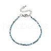 Natural Apatite Round Beaded Bracelets BJEW-JB09390-01-1