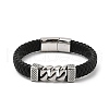 1Pc Braided Leather Cord Bracelets for Men BJEW-DJ0001-13-3