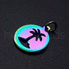 Ion Plating(IP) 201 Stainless Steel Pendants STAS-S105-JN157-2