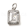 Brass Micro Pave Cubic Zirconia Pendants KK-U055-01P-03-1