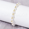 ABS Imitation Pearl Round Beads Bracelets for Women BJEW-M104-01G-5