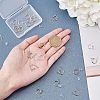 Unicraftale 24Pcs 4 Colors 304 Stainless Steel Half Hoop Earrings STAS-UN0023-99-2