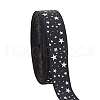   25 Yards Polyester Star Print Grosgrain Ribbon OCOR-PH0004-09-7