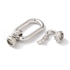 Rectangle Rack Plating Brass Fold Over Clasps KK-A225-01B-P-2