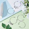 SUNNYCLUE 10Pcs Fashion 304 Stainless Steel Cuff Bangles Set BJEW-SC0001-20-4