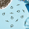 GOMAKERER 150Pcs Tibetan Style Alloy Toggle Clasps FIND-GO0002-99AB-4