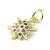 Brass Micro Pave Colorful Cubic Zirconia Pendants KK-H475-19G-10-2