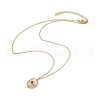 304 Stainless Steel Pave Natural Lapis Lazuli Oval with Star Pendant Necklaces for Women NJEW-Z055-05G-4