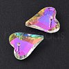 Electroplated Glass Pendants EGLA-M029-05-07-2