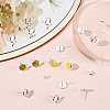 Beebeecraft 50Pcs Flat Round 304 Stainless Steel Stud Earring Settings STAS-BBC0005-84B-4