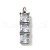 316 Surgical Stainless Steel Micro Pave Cubic Zirconia Pendants STAS-I195-02P-2