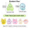 14Pcs 7 Styles Christmas Theme Magic World Luminous Resin Display Decoration FIND-YW0005-81-2