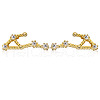 Cubic Zirconia Constellation Stud Earrings EJEW-P231-90G-10-1