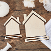 SUPERFINDINGS 2Pcs 2 Styles House Shaped Wood Embroidery Display Card Holders ODIS-FH0001-19-4