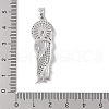 Brass Clear Cubic Zirconia Pendants KK-Z050-02P-3